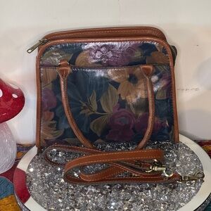 EUC - Patricia Nash Paris Leather Satchel.